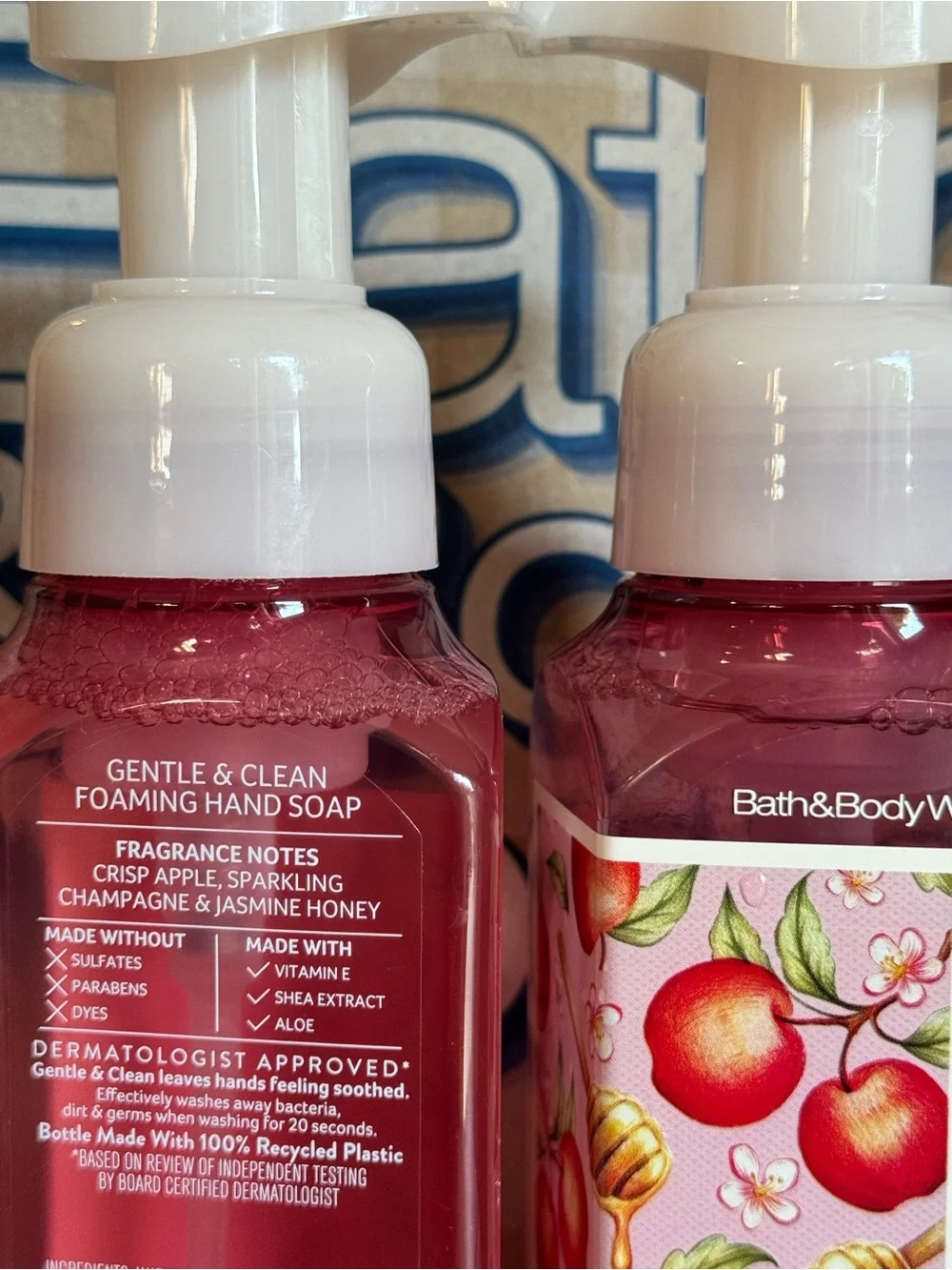 NEW B&BW (2) Champagne Apple & Honey Foaming Hand Soaps